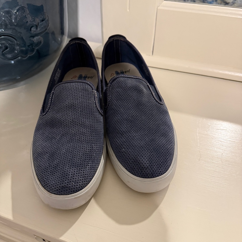 Johnnie-O men’s loafer shoes perforated suede leather size 9.5